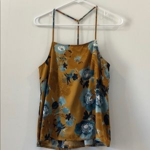 Satin floral top with Adjustable T back